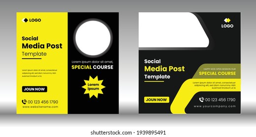 Modern Social Media Post Template. ad banner, Poster Design Vector