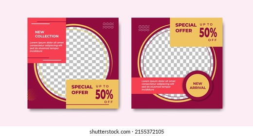 Plantilla moderna de publicaciones en medios sociales. Concepto adecuado para la venta, seminarios, marketing, volante y diseño de seminarios web
