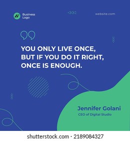  Modern Social Media Post Template Designs for Quotes. Quote Frame Templates for Motivational or Inspirational Quote Social Media Posts. 