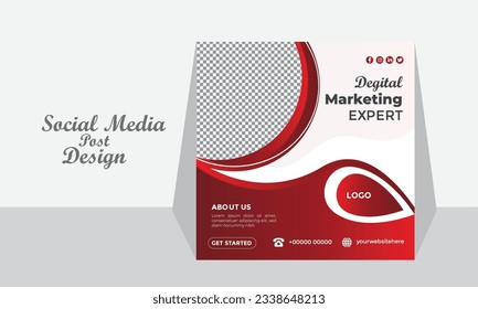 Diseño moderno de plantillas de publicación en medios sociales, plantilla de diseño de pancartas en medios sociales, ilustración de portadores de medios sociales, publicación en medios sociales