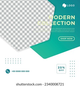 Modern social media post template vector