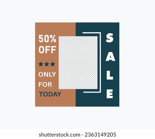 Modern social media post template, fashion post template