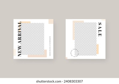 Modern social media post template. Creative vector design for online promotion. Digital banner design. Vector illustration.