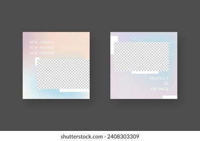 Modern social media post template. Creative vector design for online promotion. Digital banner design. Vector illustration.