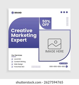 Modern Social media post template banner design.