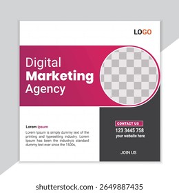 Modern Social Media Post Template for Business Promotion, Editable Social Media Template for Marketing and Branding,  Corporate Social Media Banner Template  Ready to Use 