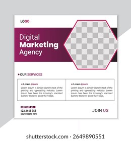 Modern Social Media Post Template for Business Promotion, Editable Social Media Template for Marketing  and Branding, Corporate Social Media Banner Template  Ready to Use