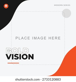 Modern social media post template with geometric shapes