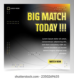 Modern social media template design for sports