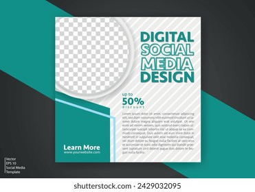 Modern Social Media Template. Discount Promo Template. Social Media Post Template. Social Media Banner