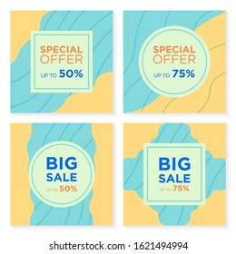 Modern social media template pack to promote your brand and advertise on different social media channels