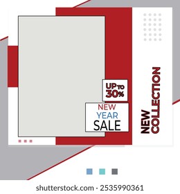modern social media template post banner vector, fashion sale post