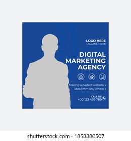 Modern social media templates for promotions on digital marketing. Set of social media and post frames. Layout design for marketing on social media.