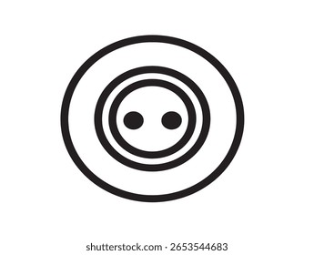 Modernes Steckersymbol im minimalen Linienstil