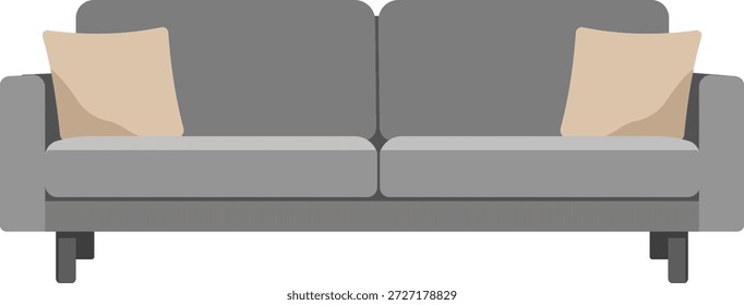 Ilustración vectorial plana moderna del sofá para el diseño interior