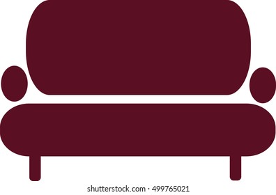 Modern sofa icon