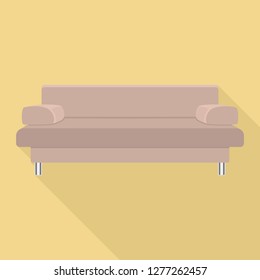 Modern sofa icon. Flat illustration of modern sofa vector icon for web design