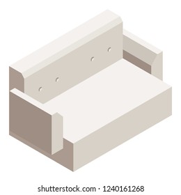 Modern sofa icon. Isometric of modern sofa vector icon for web design isolated on white background