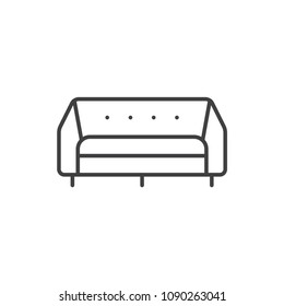 Modern sofa line icon.