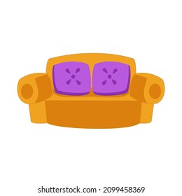 sofá moderno para sala de estar. Imagen del vector