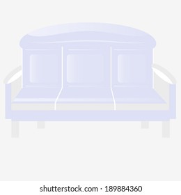 Modern sofa on white background
