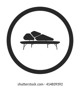 Modern sofa sign simple icon on  background
