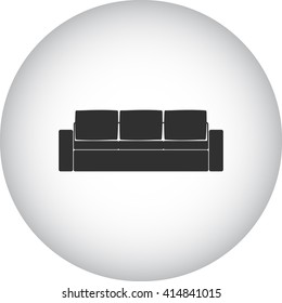 Modern sofa sign simple icon on  background