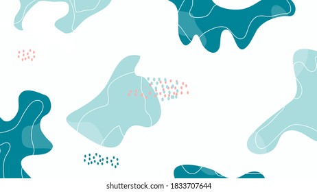 modern Soft blue pastel abstract background with stains vector illustrations