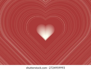 Moderno fundo de coração macio e vermelho desfocado. Projeto de coração de gradiente de aura Y2k. Feliz Dia dos Namorados ou Dia das Mães feriado fundo horizontal. Design vetorial estético