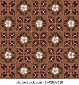Modern soft brown color designs for typical of traditional batik java