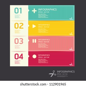 Modern soft color Design template  / can be used for infographics / numbered banners / horizontal cutout lines / graphic or website layout vector