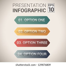 Modern soft color Design template / for infographics / numbered banners / horizontal cutout lines / graphic or website layout vector