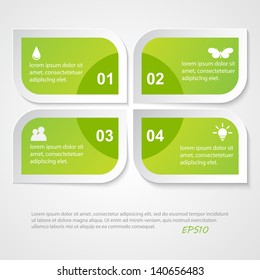 Modern soft color Design template / can be used for infographics / numbered banners / horizontal cutout lines / graphic or website layout vector/Horizontal