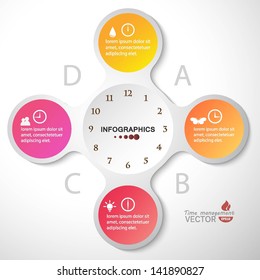 Modern soft color Design template / can be used for infographics / numbered banners / horizontal cutout lines / graphic or website layout vector/Horizontal