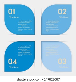 Modern soft color Design template / numbered banners / graphic or website layout vector