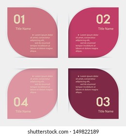 Modern soft color Design template / numbered banners / graphic or website layout vector