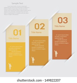 Modern soft color Design template / numbered banners / graphic or website layout vector