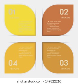 Modern soft color Design template / numbered banners / graphic or website layout vector