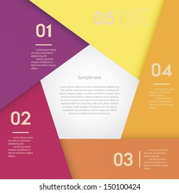 Modern soft color Design template / numbered banners / graphic or website layout vector