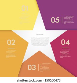 Modern soft color Design template / numbered banners / graphic or website layout vector