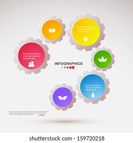 Modern soft color Design template / can be used for infographics /  graphic or website layout vector/
