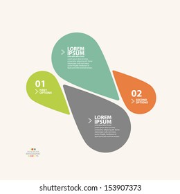 Modern soft color round progress, options banner infographics.