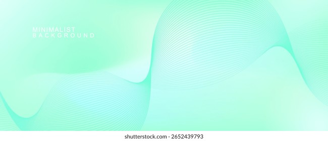 Moderna onda abstrata verde suave com fluxo de gradiente suave, perfeito para marca ecológica, projetos de interface de usuário limpa ou modelos com temas naturais.
