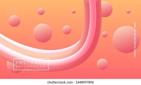 Modern soft pink and orange fluid background abstract