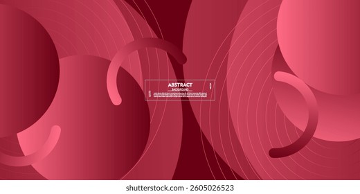 Modern soft red abstract background with circle geometric shapes. eps10