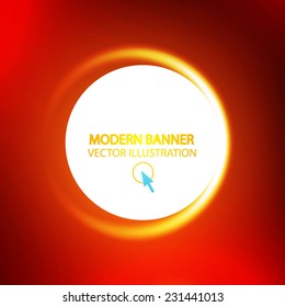 Modern soft  round Design banner. Vector illustration