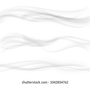 Modern Soft Smoke Gradient Waves Collection. Vector Illustration EPS10