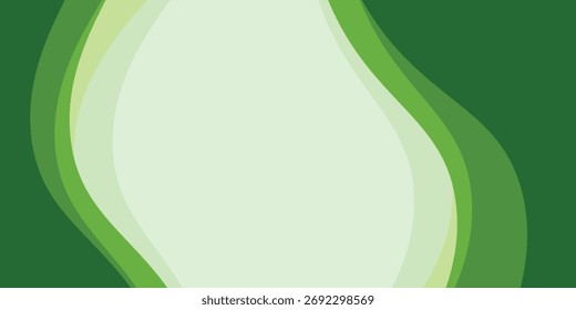 Modern soft and smooth abstract background with gentle green wavy shapes. It evokes a sense of nature, freshness, and organic flow, perfect for eco-friendly themes, health and wellness promotions