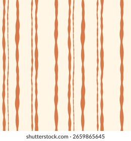 Modern Soft Striped Pattern Wavy Seamless Lines in Calm Pastel Palette for Textile, Wrapping Paper, Scrapbooking