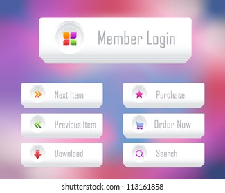 Modern Soft Web Button Vector Design